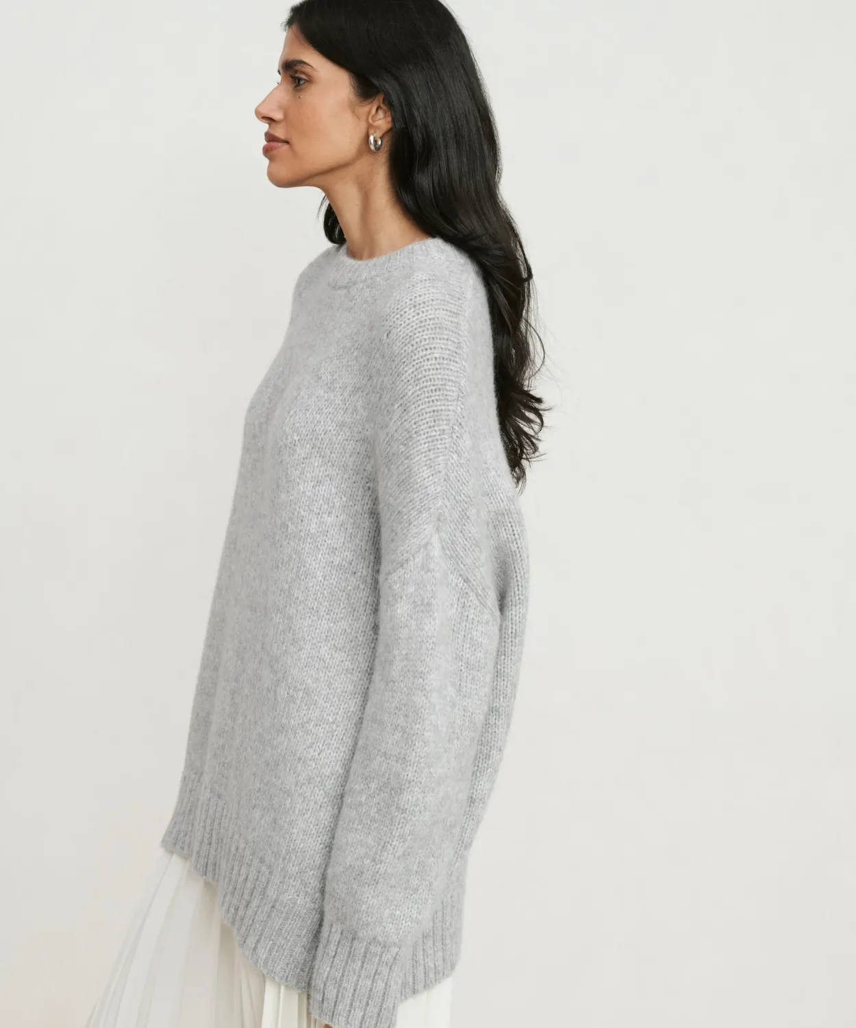 Best Alpaca Cocoon Crewneck Women Extended Sizes