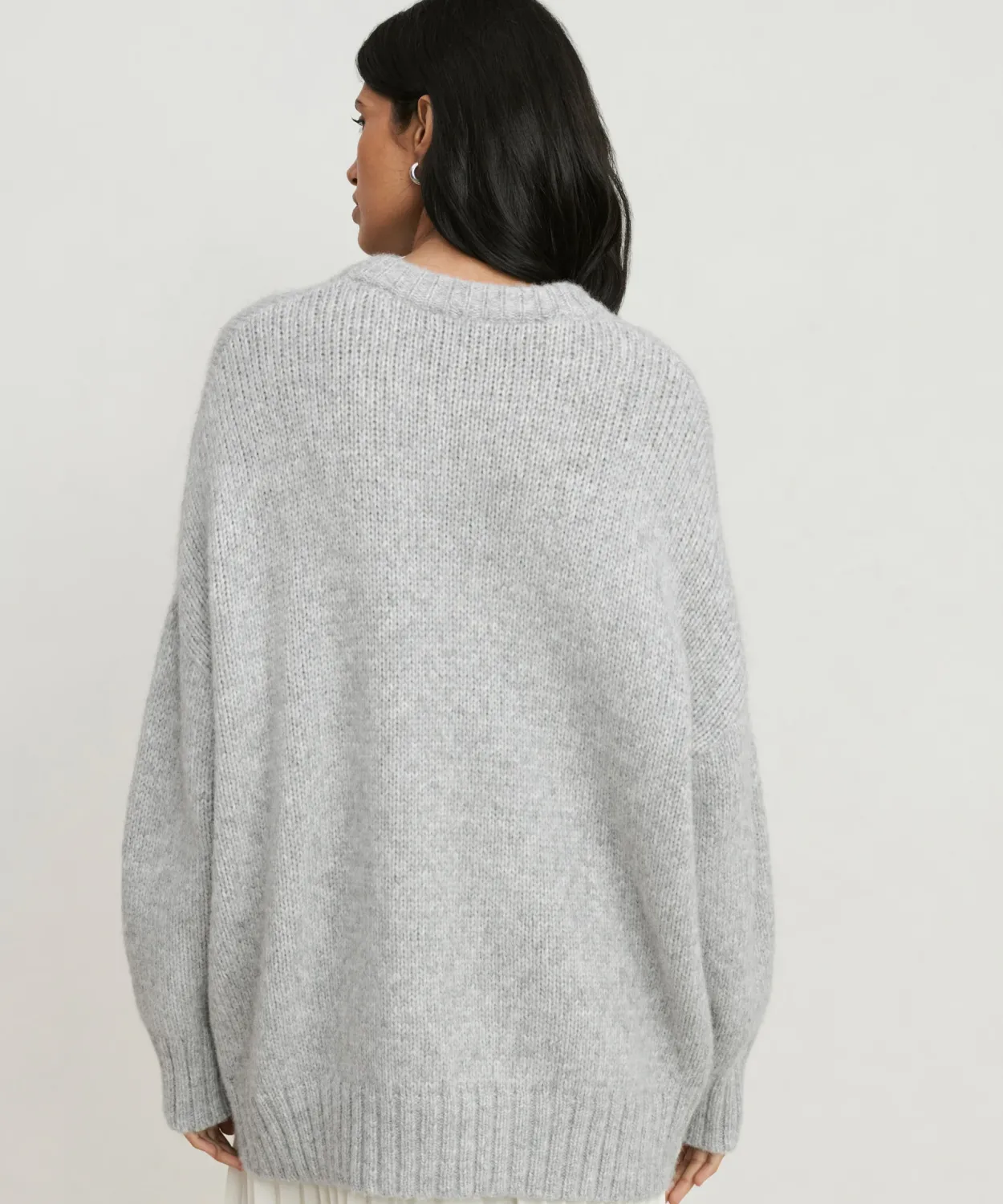Best Alpaca Cocoon Crewneck Women Extended Sizes