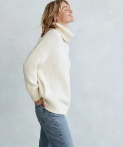 Outlet Alpaca Cocoon Turtleneck Women Extended Sizes