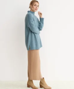 Discount Alpaca Mockneck Pullover Women Extended Sizes