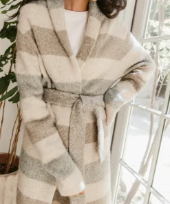 Discount Belted Sweater Coat Women Coats