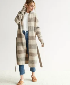 Discount Belted Sweater Coat Women Coats