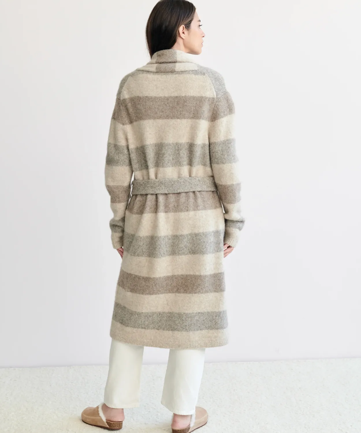 Discount Belted Sweater Coat Women Coats