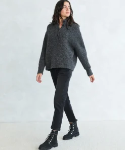 Sale Boucle Button Pullover Women Extended Sizes