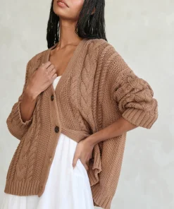 Fashion Cable Cardigan Women Extended Sizes