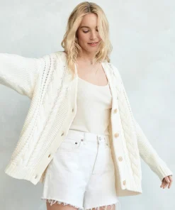 Clearance Cable Cardigan Women Extended Sizes