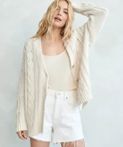 Clearance Cable Cardigan Women Extended Sizes