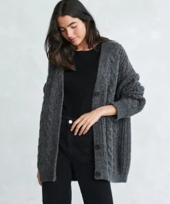Hot Cable Cocoon Cardigan Women Cardigans