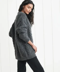 Hot Cable Cocoon Cardigan Women Cardigans