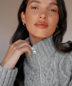 New Cable Half Zip Women Half-Zips