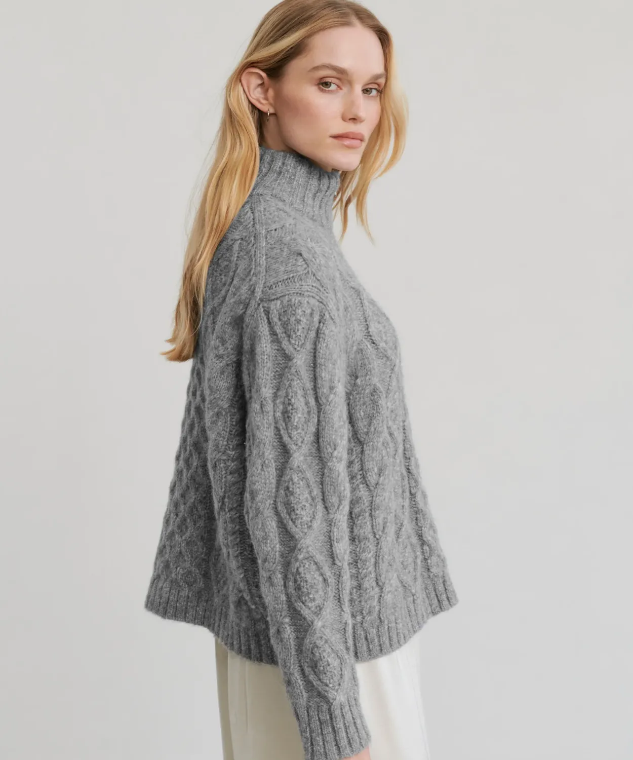 New Cable Half Zip Women Half-Zips