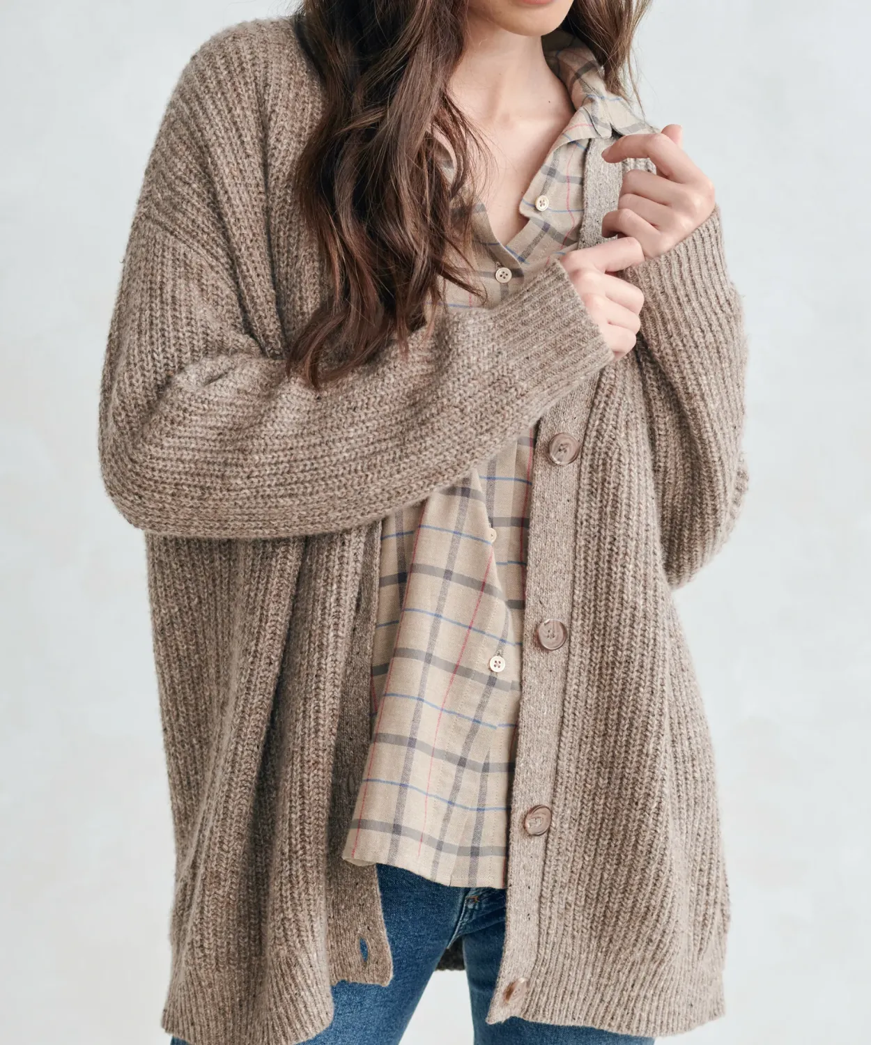 Online Cashmere Cocoon Cardigan Women Extended Sizes