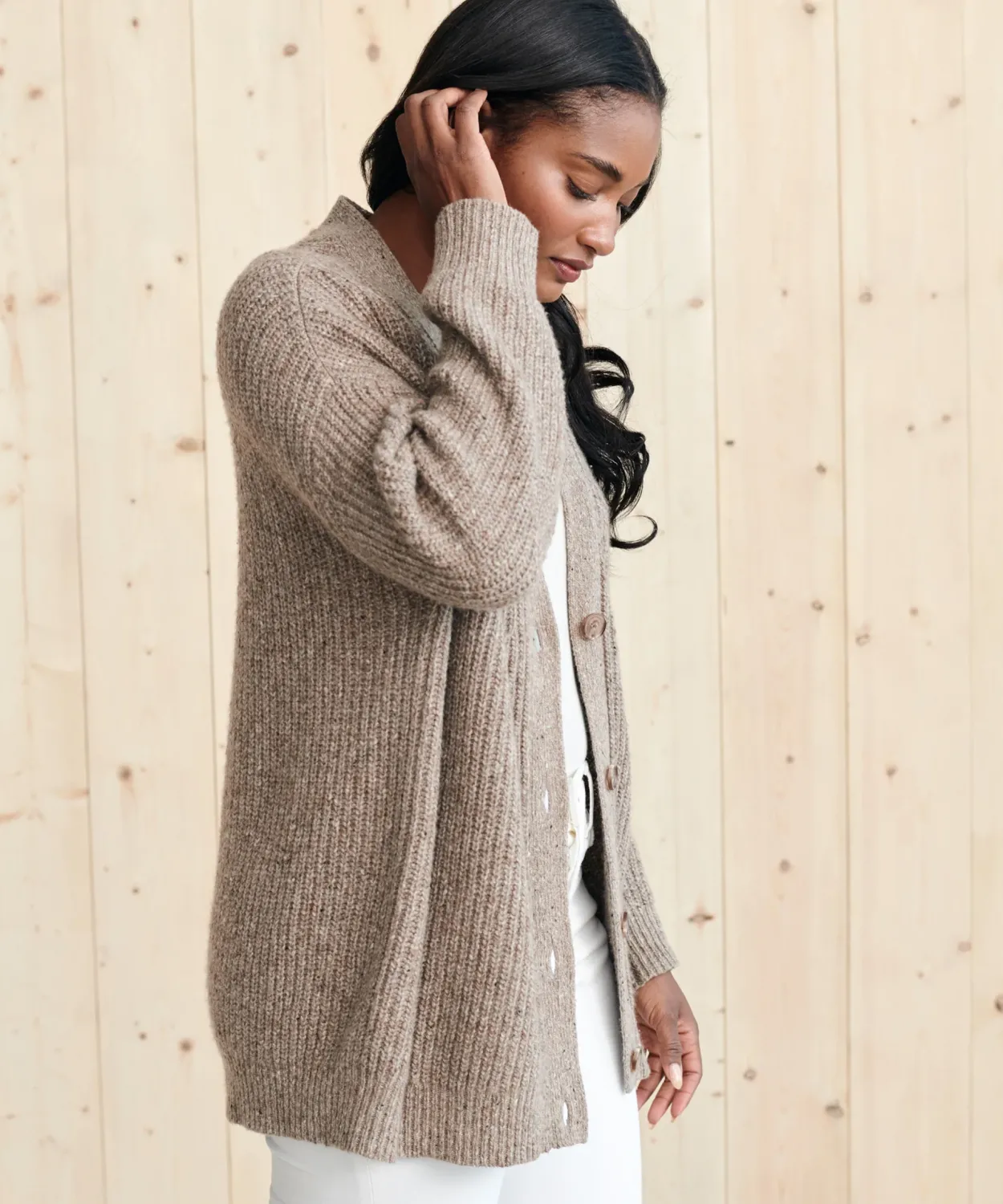 Online Cashmere Cocoon Cardigan Women Extended Sizes