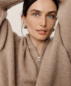 Hot Cashmere Half Zip Women Half-Zips