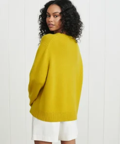 Outlet Cashmere Oversized Crewneck Women Pullovers