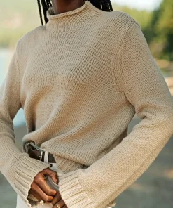 New Classic Mockneck Pullover Women Pullovers