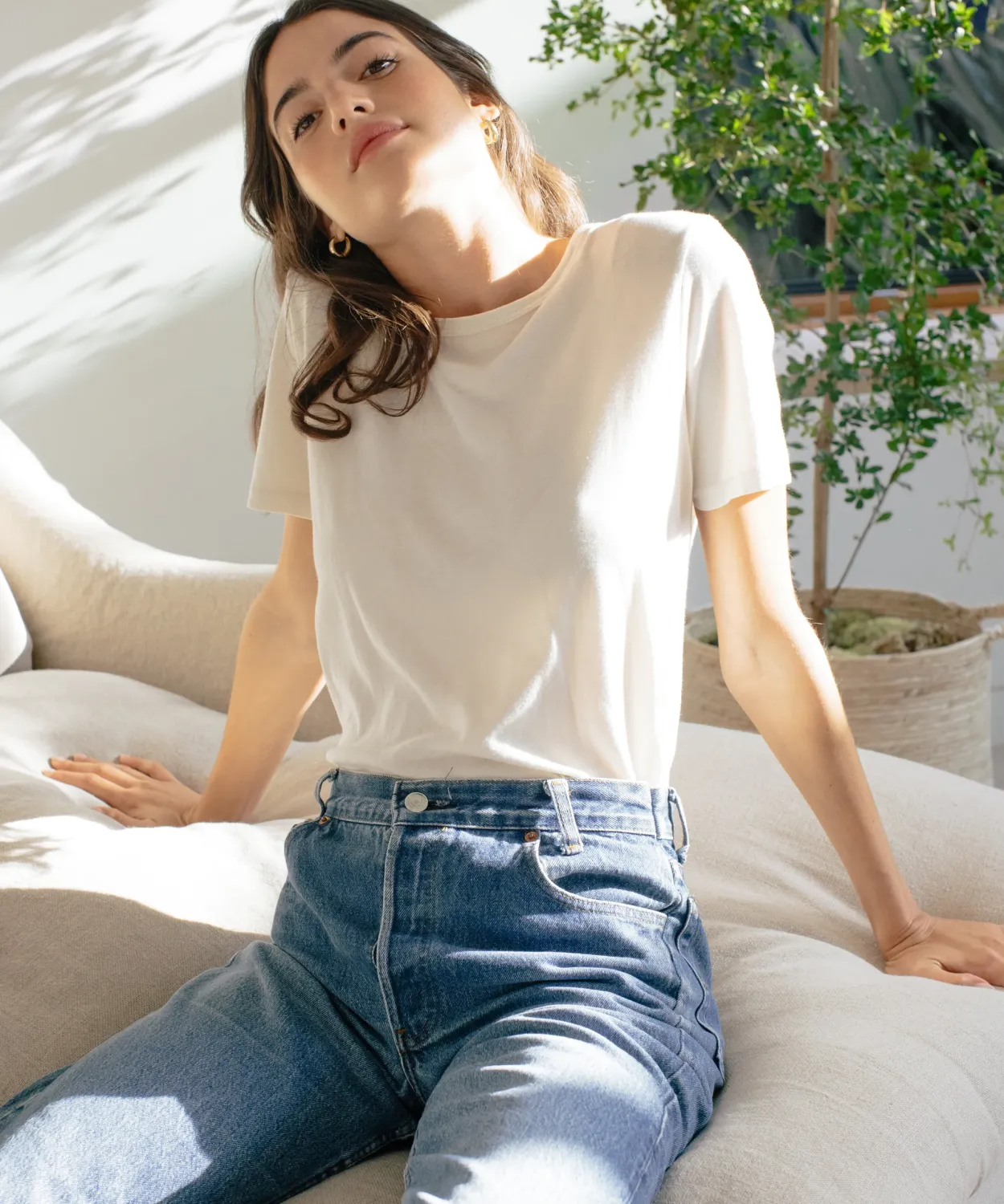 Best Cotton Basic Tee Women Tees & Tanks