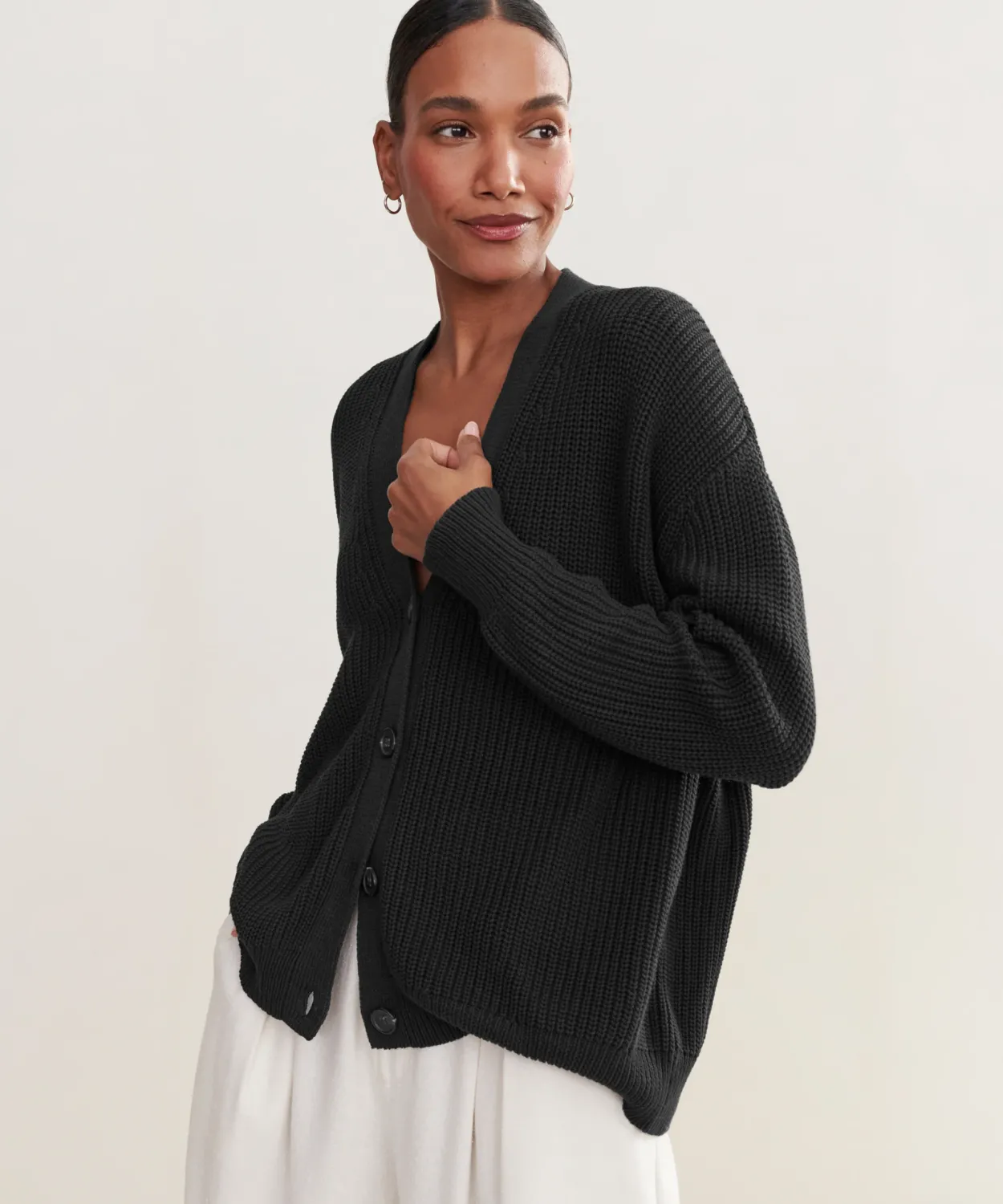 New Cotton Cocoon Cardigan Women Extended Sizes