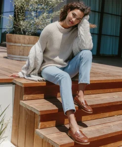 Discount Croc Embossed Loafer Women Flats