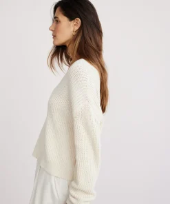 Hot Cropped Cotton Cabin Sweater Women Pullovers