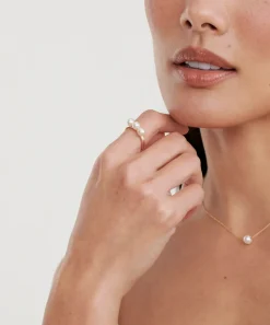 New Elodie Pearl Ring Women Jewelry