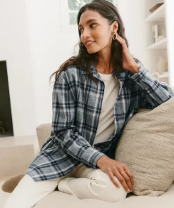 Sale Flannel Boyfriend Shirt Women Button-Ups