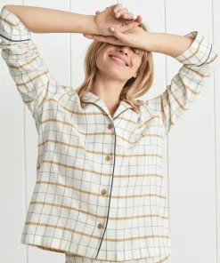 Outlet Flannel Pajama Top Women Pajamas