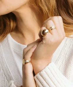 New Gemma Signet Ring Women Jewelry