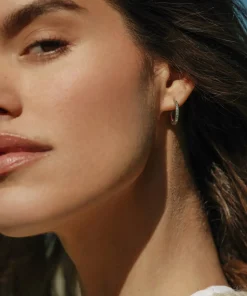 Hot Iris Diamond Hoops Women Jewelry