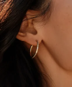 Sale June Baguette Hoops Women Jewelry