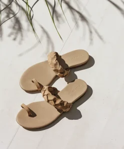 Discount Leather Braided Strap Sandal Women Swim & Beach