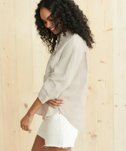 Fashion Linen Logan Shirt Women Button-Ups