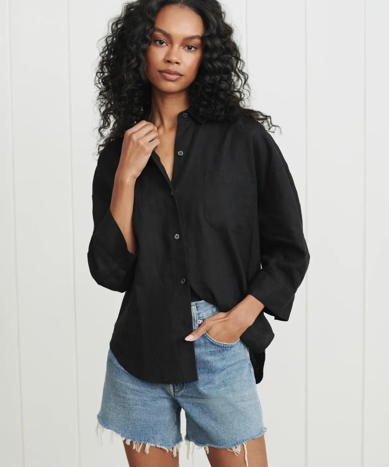 Fashion Linen Logan Shirt Women Button-Ups