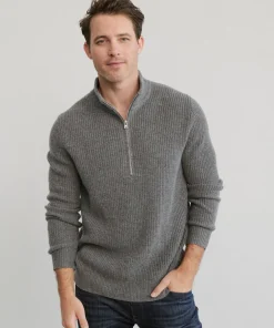 New Men'S Wool Half Zip Men Men'S Clothing