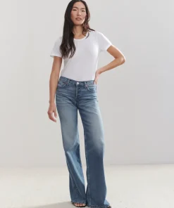 Clearance Mid Rise Wide Leg Women Denim