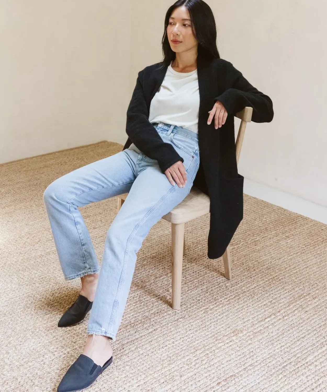 Fashion Oiled Leather Mule Women Flats