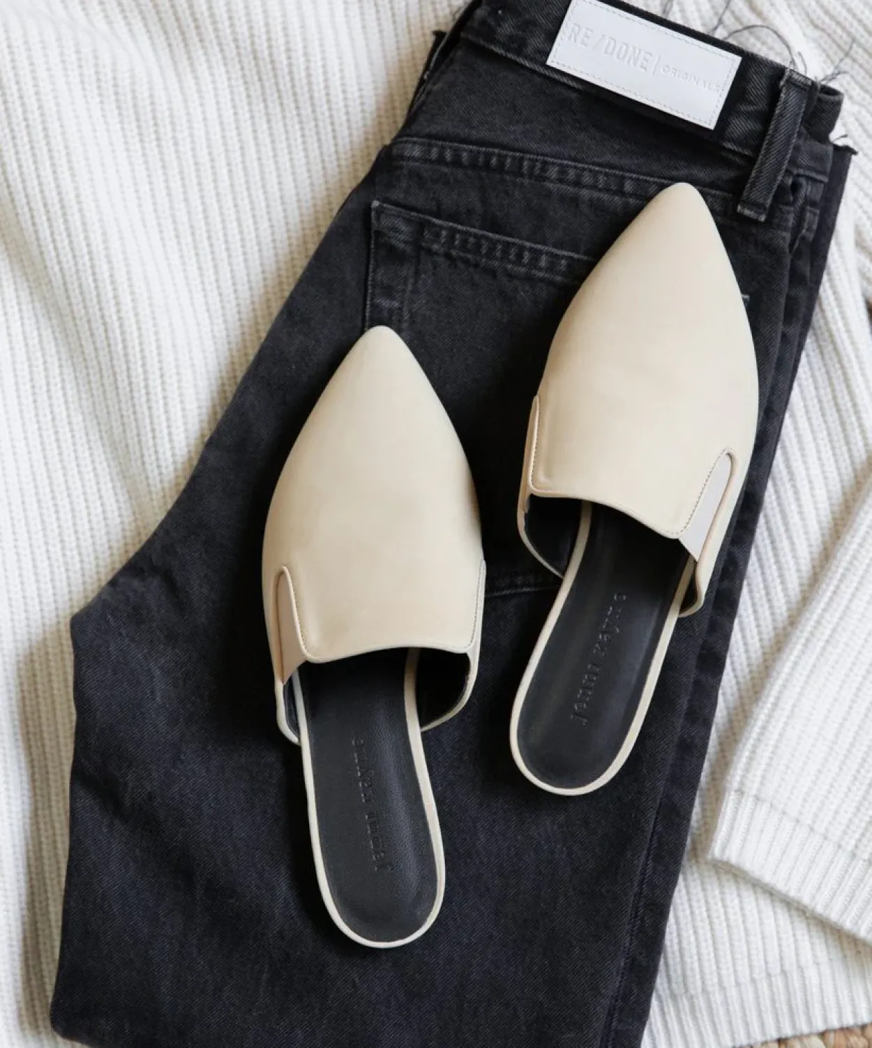 Best Oiled Leather Mule Women Flats