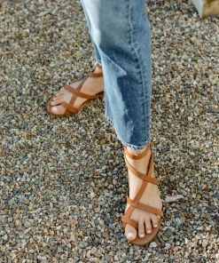 Outlet Oiled Leather Strappy Sandal Women Swim & Beach