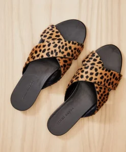 Clearance Pony Hair Crossover Sandal Women Sandals