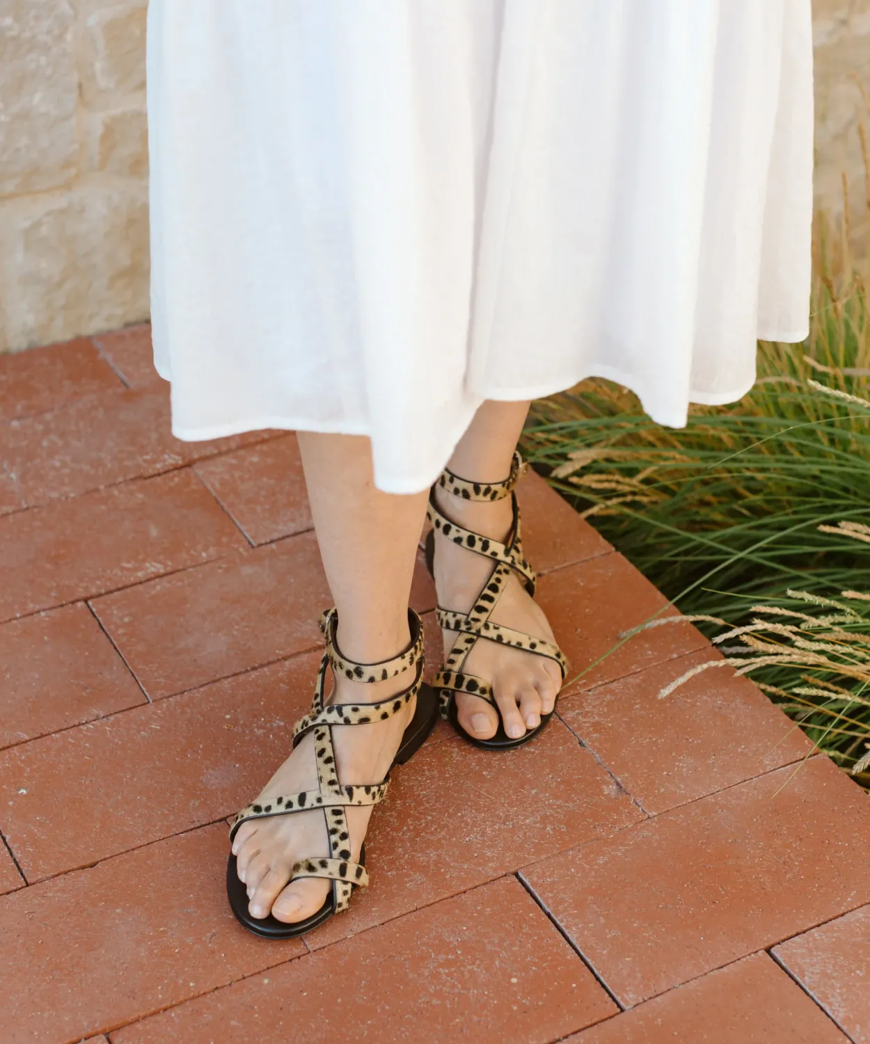 Best Pony Hair Strappy Sandal Women Sandals