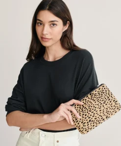 Best Pony Hair Zip Pouch Women Handbags & Clutches