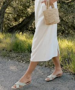 Hot Raffia Crossover Sandal Women Swim & Beach