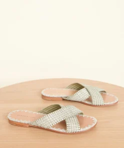 Hot Raffia Crossover Sandal Women Swim & Beach