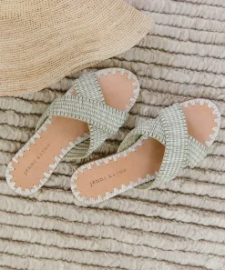 Hot Raffia Crossover Sandal Women Swim & Beach