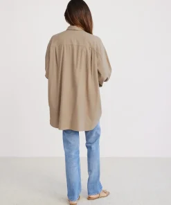 Fashion Relaxed Oversized Shirt Women Button-Ups