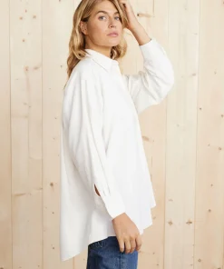 Discount Relaxed Oversized Shirt Women Button-Ups