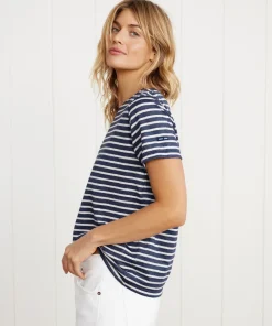 Fashion Rue Striped Tee Women Tees & Tanks