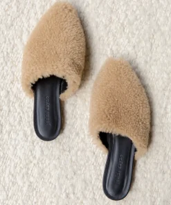 Clearance Shearling Mule Women Flats