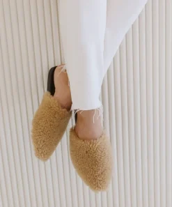 Clearance Shearling Mule Women Flats