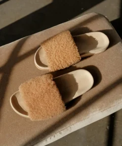 Discount Shearling Slide Sandal Women Sandals